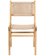 Set med 2 matstolar OZELLA Trä Ljusbrun/ Beige_985722
