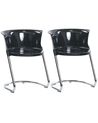 Set of 2 Dining Chairs OSHKOSH Black
