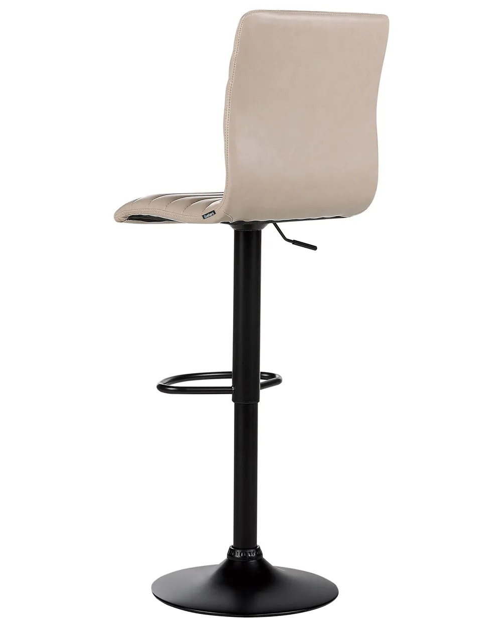 Set of 2 Bar Chairs LUCERNE Swivel Faux Leather Light Beige_894500