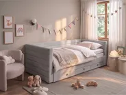 Dagbädd med förvaring Sammet MEUDON 90 x 200 cm Grå_1074675
