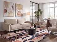 Sofa 3 Seater SKARO Chenille Beige_1156622