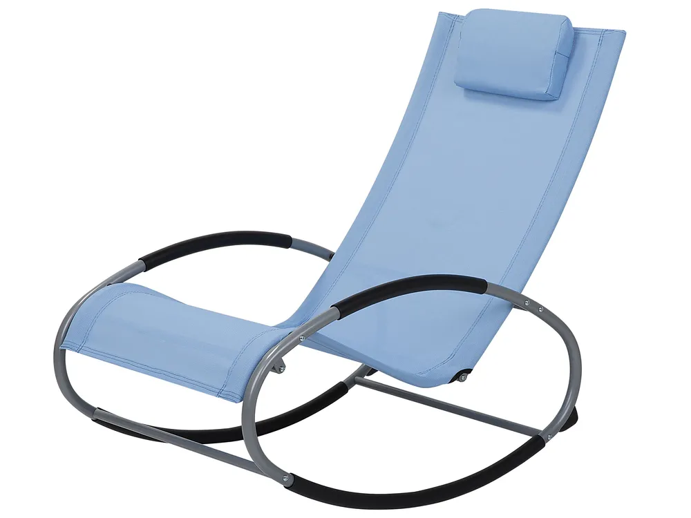 Rocking Sun Lounger CAMPO Fabric Blue_751510