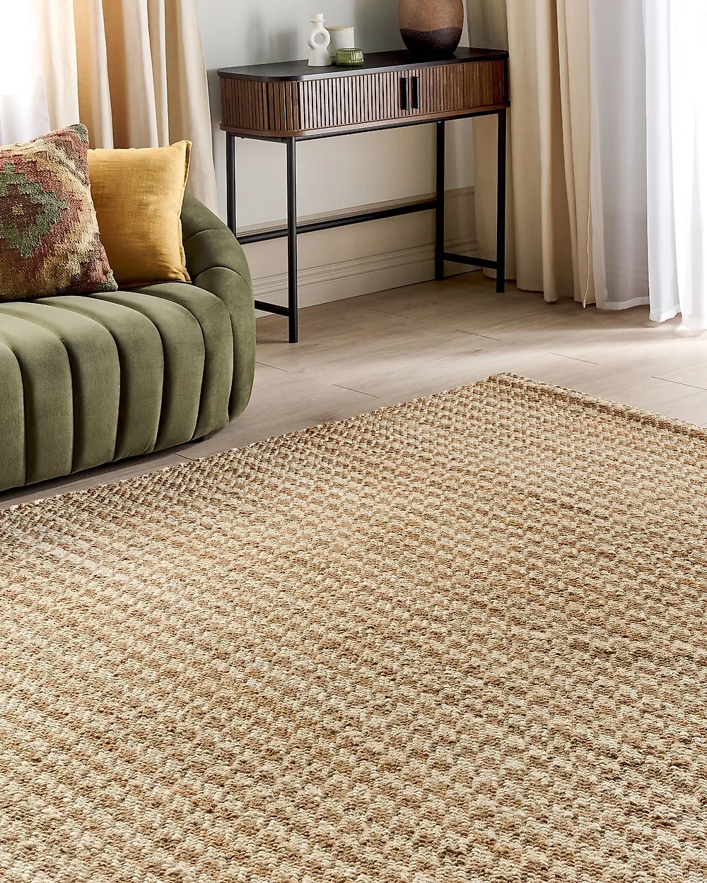 Rug ARAPTEPE Beige 160 x 230 cm Jute_1183607