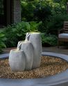 Garden Water Feature LED ARKLE Grey