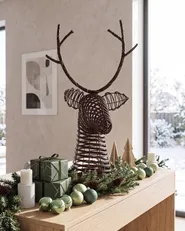 Christmas Decoration LED DYBESO 60 cm Reindeer Dark Brown_1144574