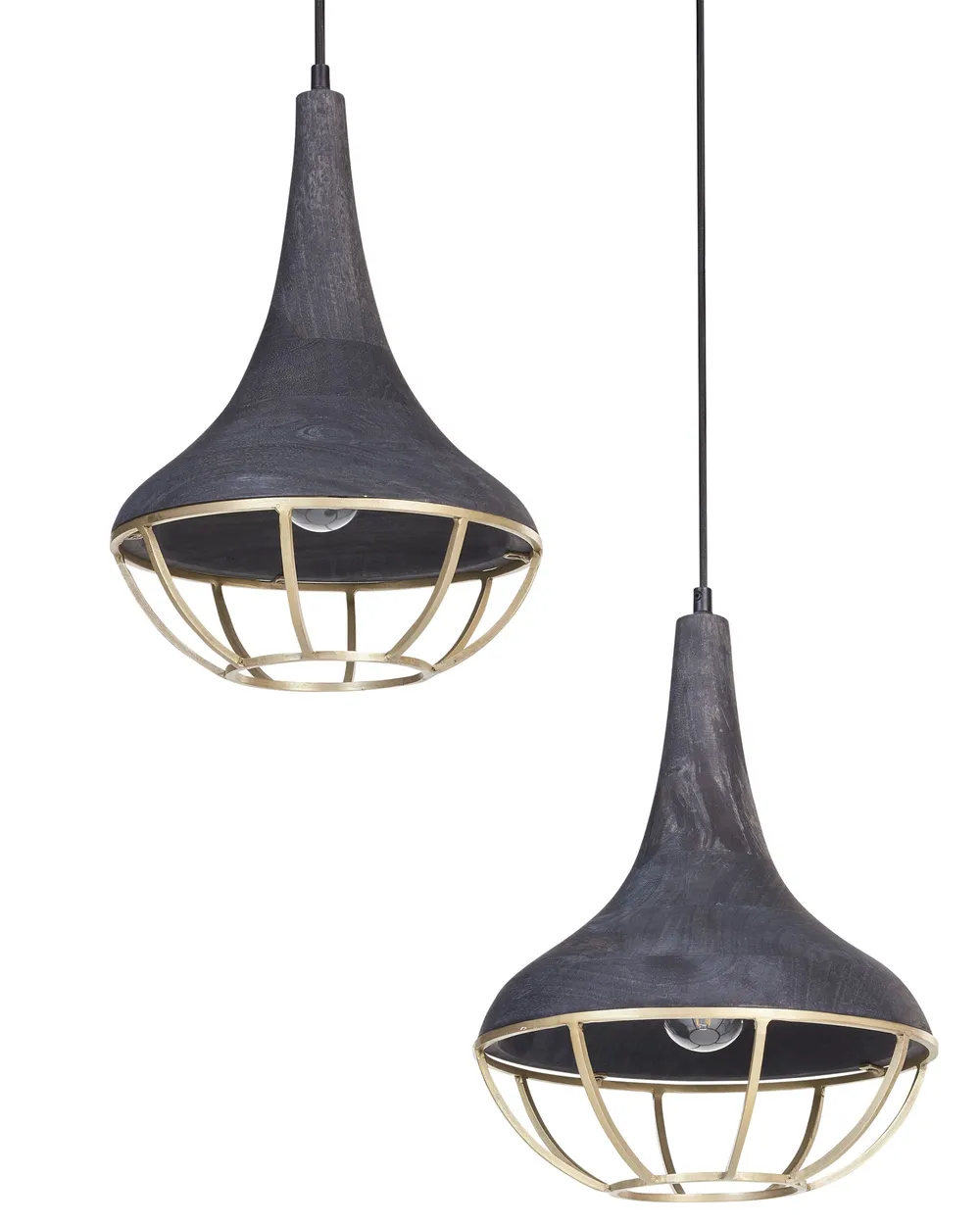 Pendant Lamp BAGMATI Mango Wood Black_867778