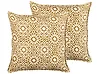 Koristetyynysetti 2 kpl CEIBA 45 x 45 cm Puuvilla Beige Geometrinen kuvio