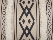 Set of 2 Decorative Cushions PULMONARIA 30 x 50 cm Beige Geometric Pattern_815390
