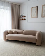 Soffgrupp 5-sits LEIREN Bouclé Beige_973143