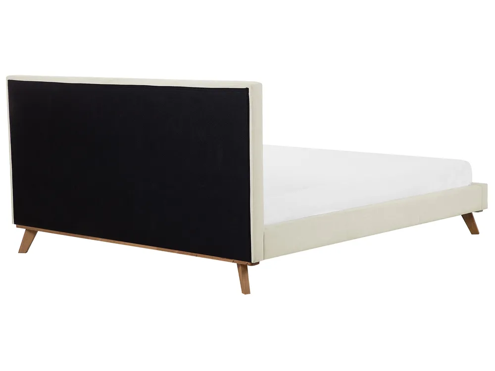 Bed Chenille TALENCE 180 x 200 cm (EU Super King) Light Beige_732211