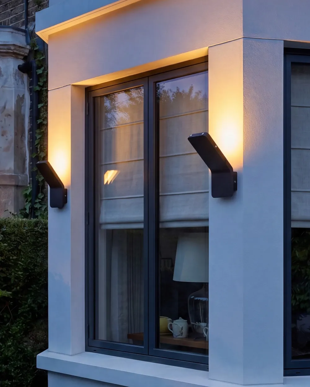 Set of 2 Outdoor LED Wall Lights TYNET Black_1102967