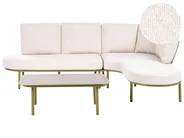 Garden Sofa with Table 4 Seater POLLINA Metal Green_1079008