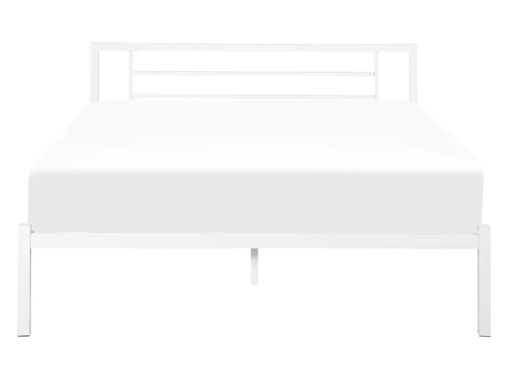 Bed Metal CUSSET 140 x 200 cm (EU Double) White_817980