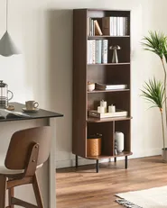 6 Tier Bookcase BRADLEY 180 cm Dark Brown_1073112