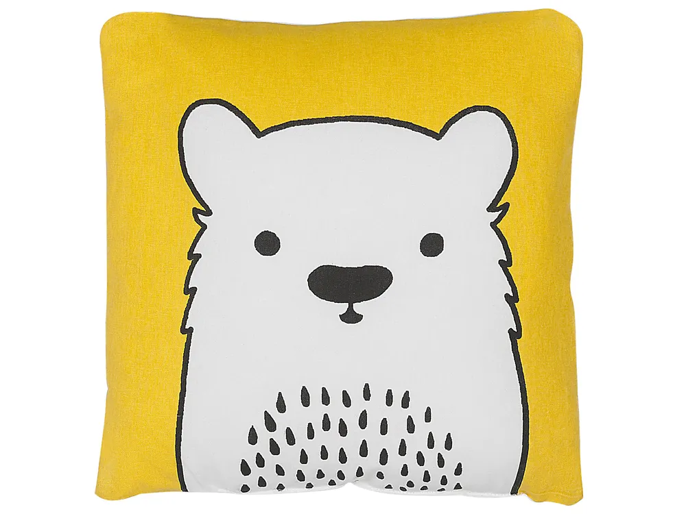 Throw Cushion WARANASI Cotton 45 x 45 cm Yellow
