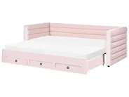 Dagbädd med förvaring Sammet MEUDON 90 x 200 cm Pastellrosa_1069113