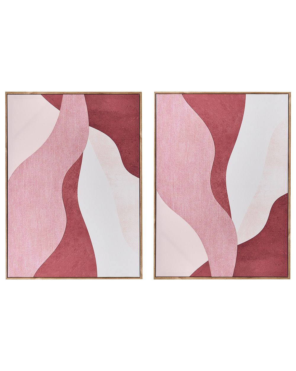 Set of 2 Canvases GOWRAN Abstract Motif Pink