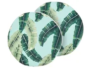 Set of 2 Outdoor Cushions BOISSANO Plant Pattern 40 x 40 cm Green_882837