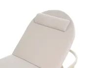 Sun Lounger with Cushion RONCOLO Metal Beige_1117413