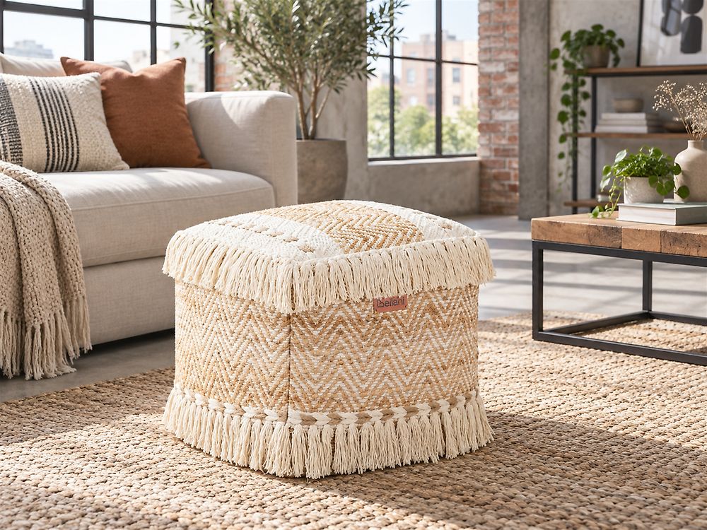 Pouffe ALUPOLA Jute Beige