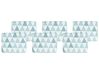 Set of 6 Garden Chair Cushions TOLVE 39 x 31 cm Light Blue