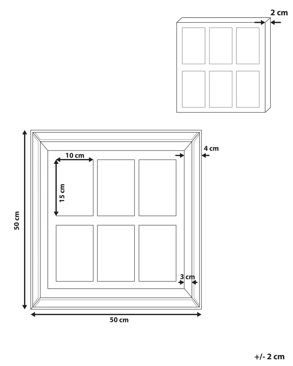 Frame for 6 Photos MAKENI Silver_784743