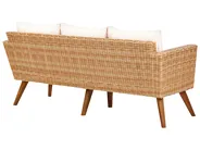 Garden Lounge Set with Table 5 Seater VITTORIA XL PE Rattan Off-White_928515