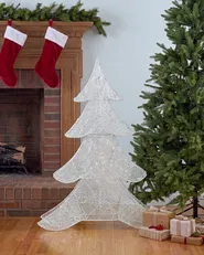 Outdoor Decoration LED EDASJON 95 cm Christmas Tree White_1146469