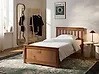 Bed Pine Wood OLENDON 90 x 200 cm (EU Single) Brown