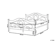 Bed Metal LYRA 180 x 200 cm (EU Super King) Black_676936