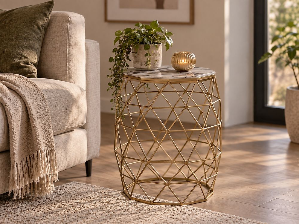 Side Table HALSEY Gold