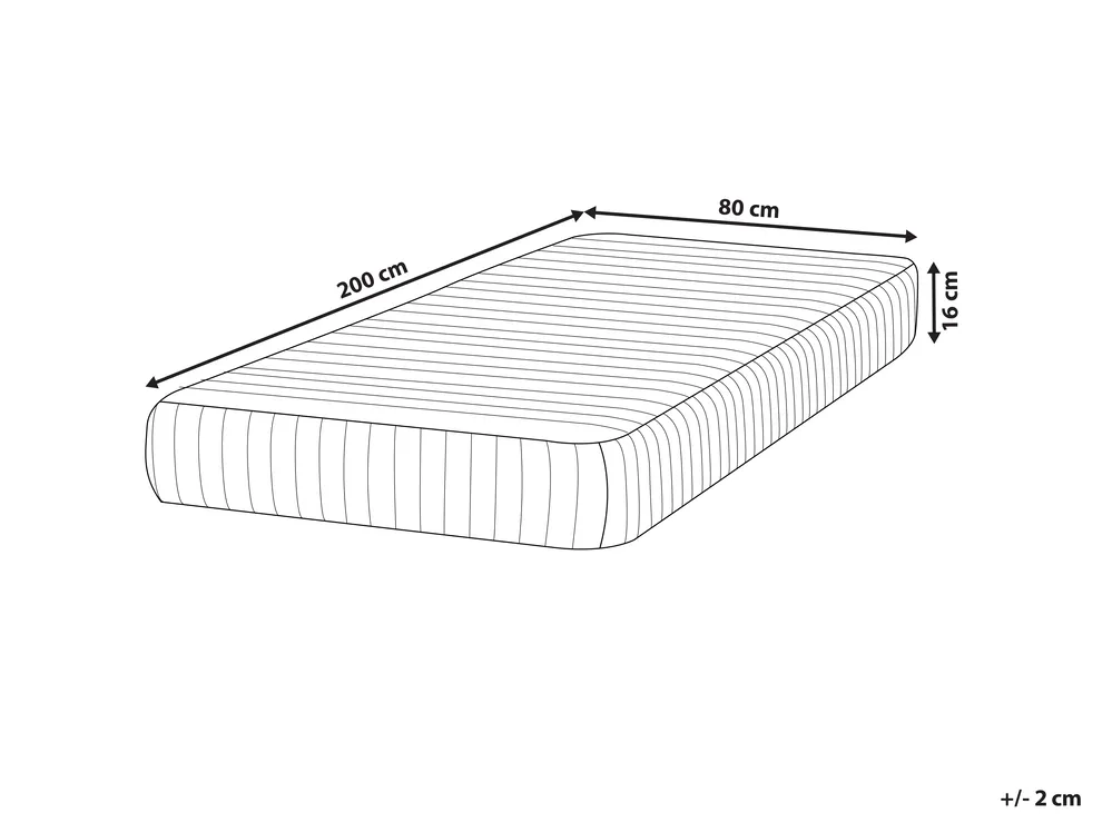 Pocket Spring Mattress SPRING CORE FIRM H3/4 Firm 80 x 200 cm (EU Small Single)_917280