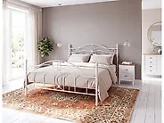 Sänky Metalli ANTLIA 160 x 200 cm Vaaleanbeige_1165290