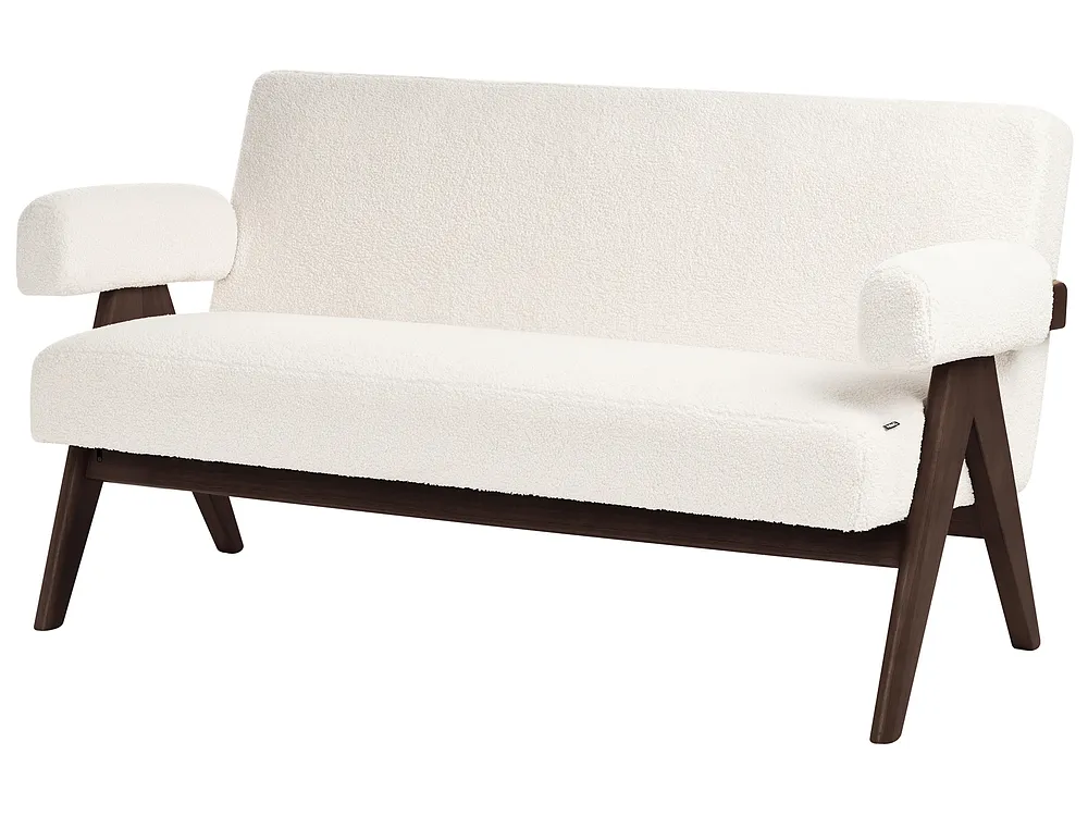 Soffa 2-sits TAMRE Bouclé Off-White/ Mörkbrun_985259