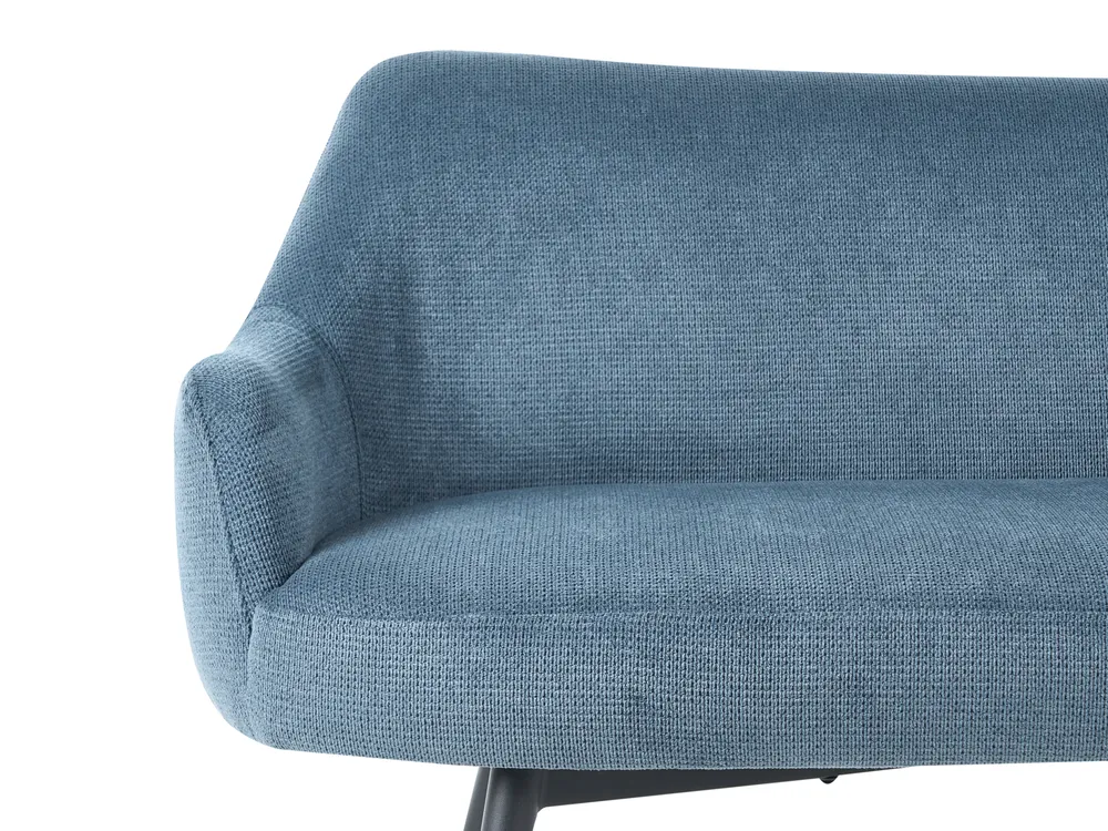 Dining Bench 2 Seater ARENDAL Fabric Blue_1080948
