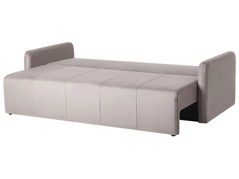 Sofa Bed 3 Seater EGGE Velvet Taupe_1020997