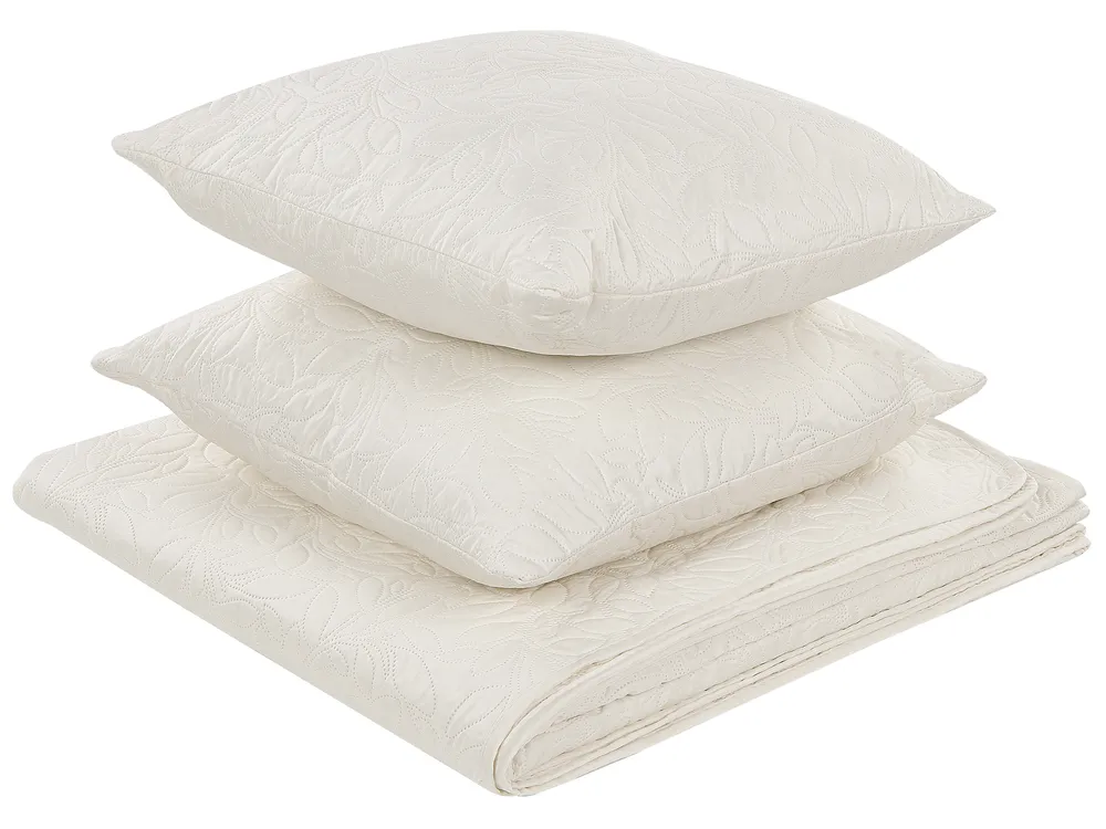 Bedspread with Cushions RUDKHAN 140 x 210 cm Off-White