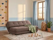 Bäddsoffa 2-sits ESBJERG Konstlinne Brun_1059248