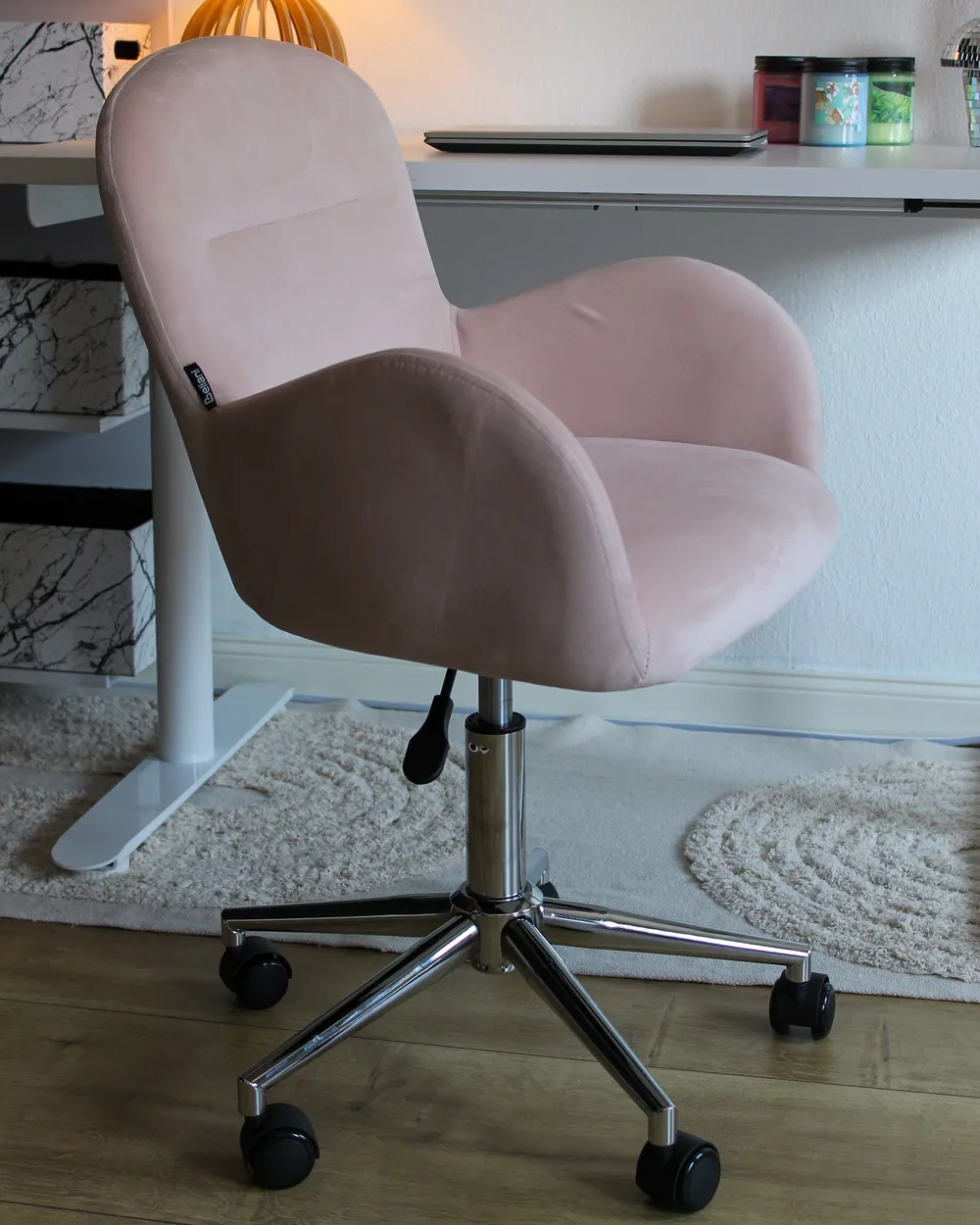 Desk Chair PRIDDY Velvet Pink_974971