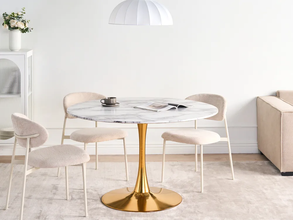 Dining Table BOCA White Marble 120 cm 120 cm