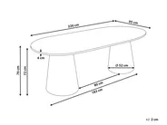 Dining Table LUMAN Travertine Effect 220 cm 95 cm_1078255