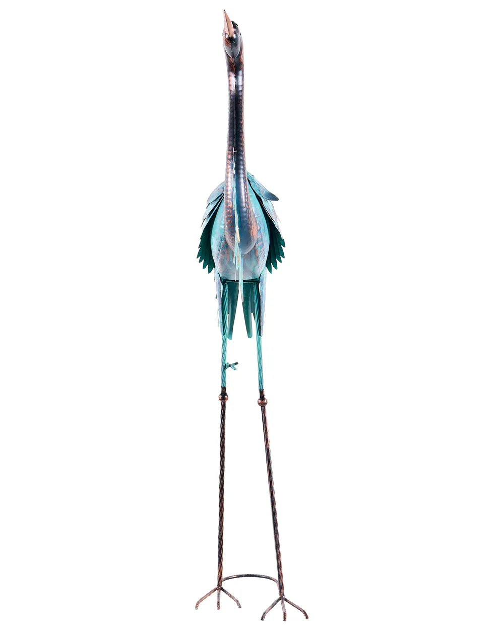 Set of 2 Garden Figurines MALOLOS Heron Blue_1083051