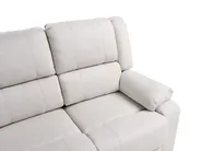 Manual Recliner Corner Sofa 5 Seater ROKKE Fabric Off-White Light Beige Left Hand_1105415
