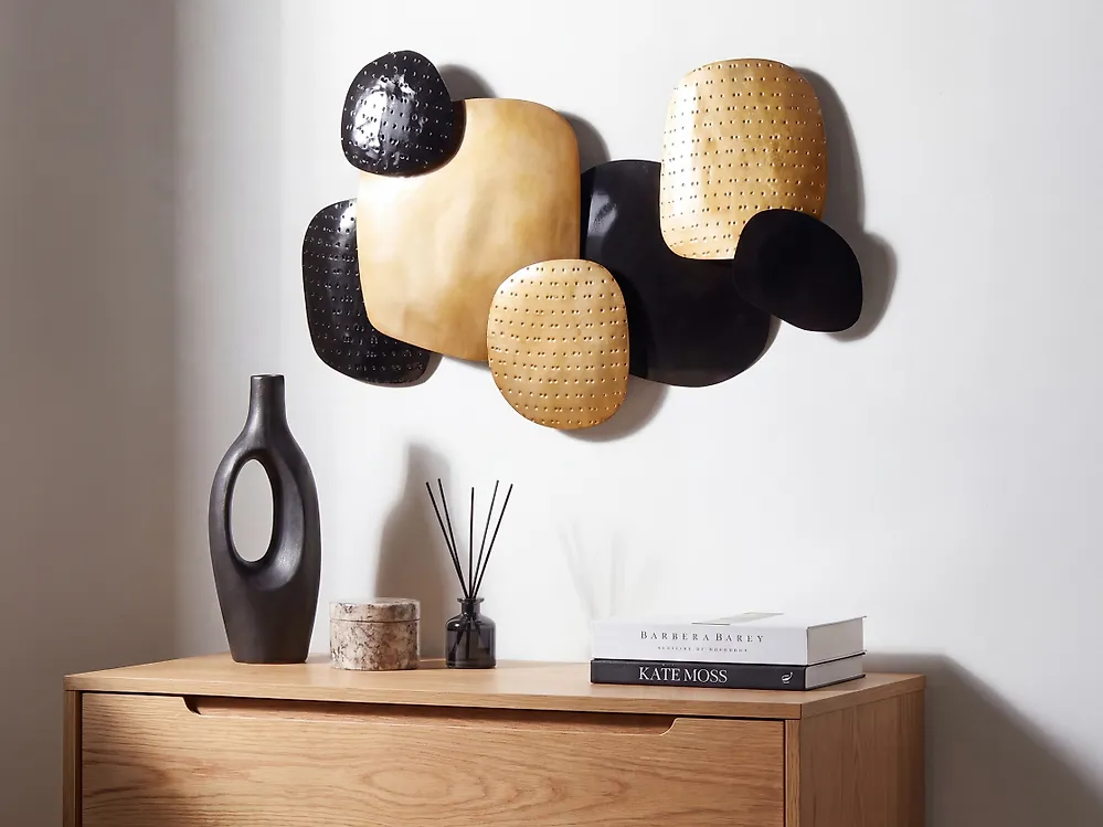 Wall Decor HAFNIUM 48 cm Metal Gold_1185135