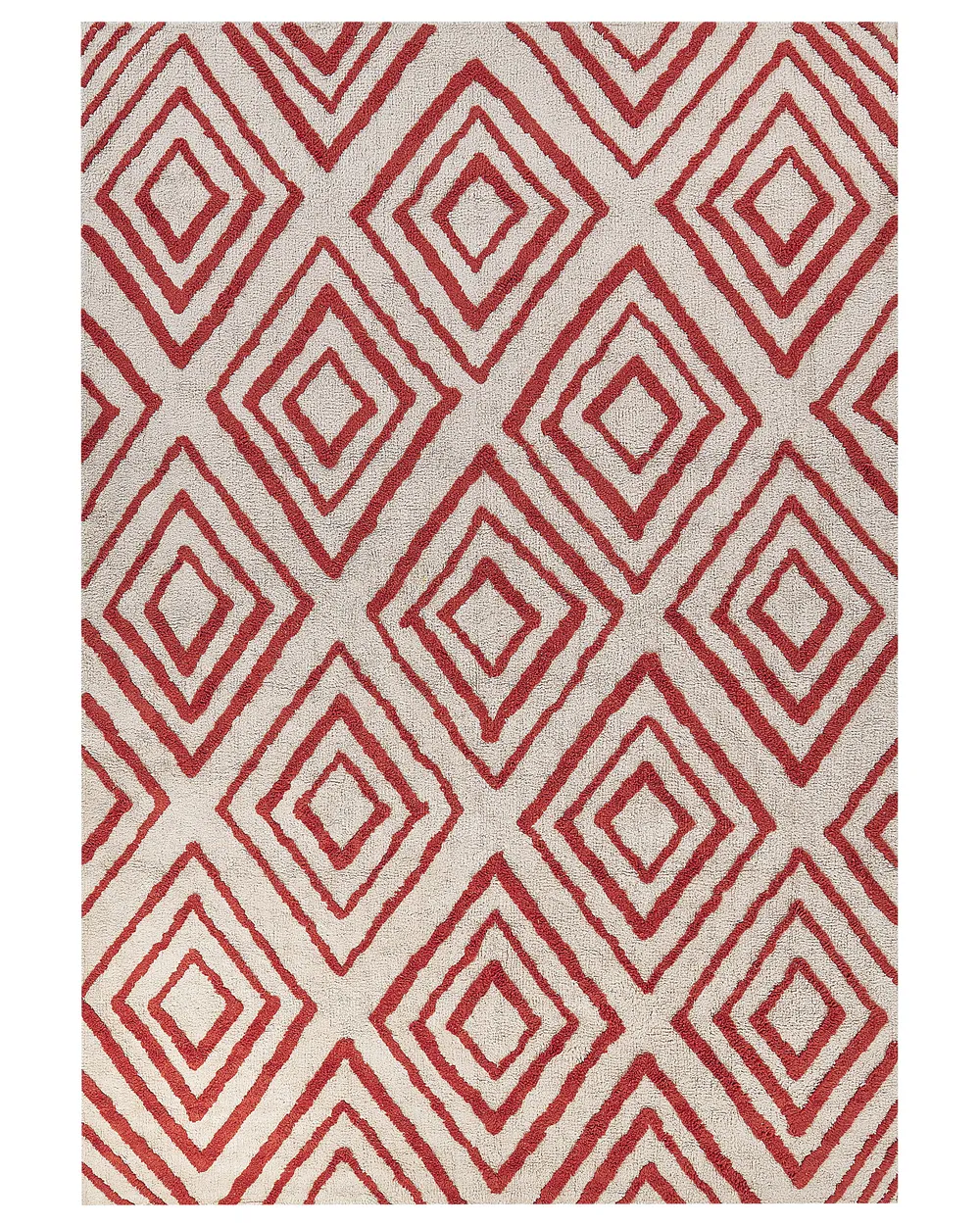 Rug HASKOY Red 160 x 230 cm Cotton