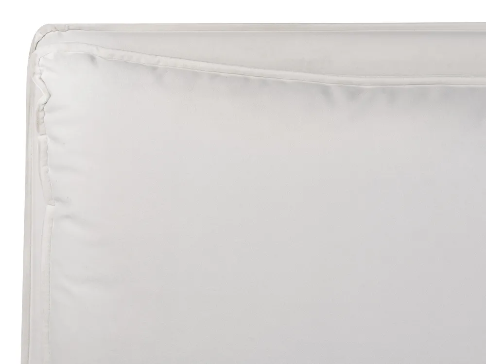 Ottoman Bed BAJONNA Velvet Off-White 180 x 200 cm (EU Super King)_871320