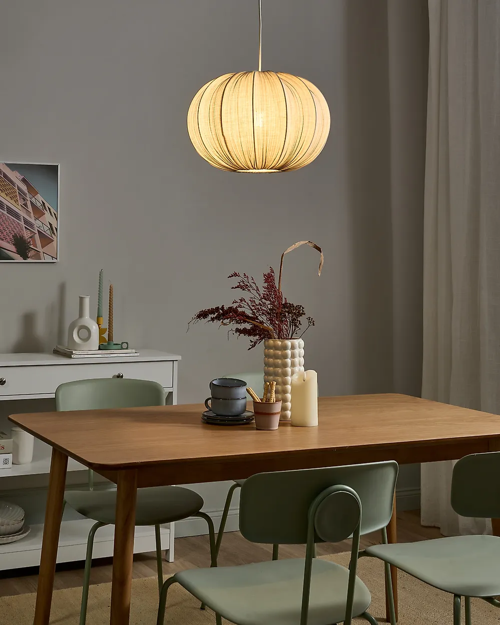Pendant Lamp OKER Fabric Grey_1176841