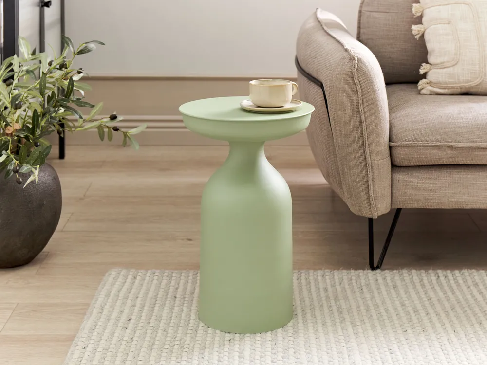 Side Table TENJO Metal Light Green