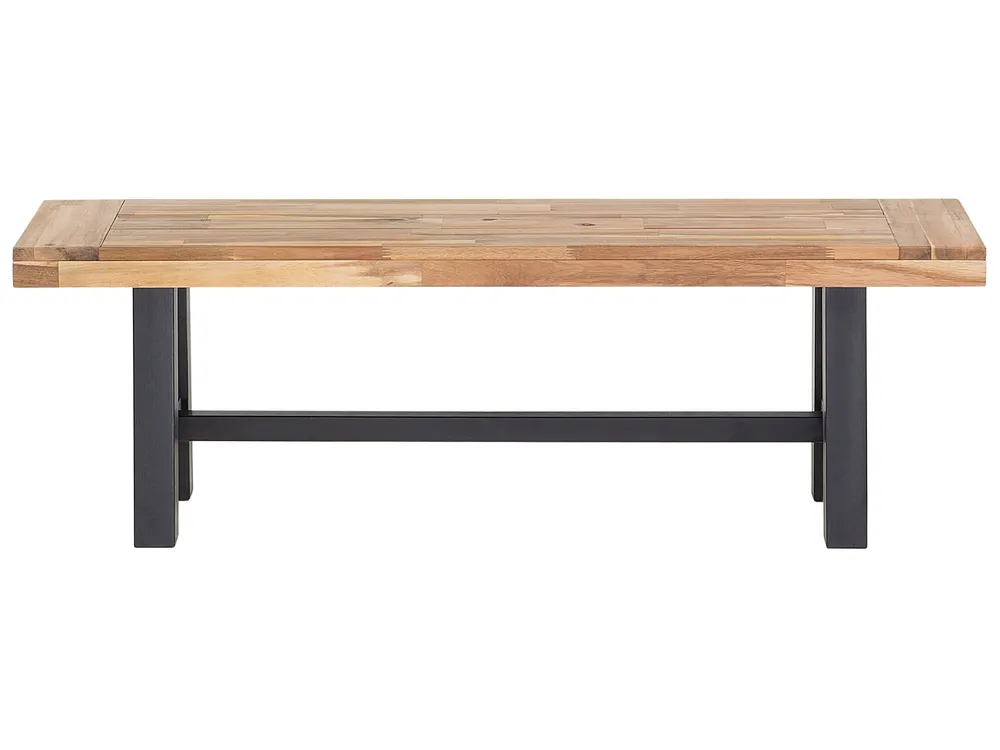Garden Bench SCANIA 140 cm Acacia Wood Black_724213
