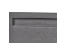 Ottoman Bed with LED ARMELLE Fabric Dark Grey 180 x 200 cm (EU Super King)_992873